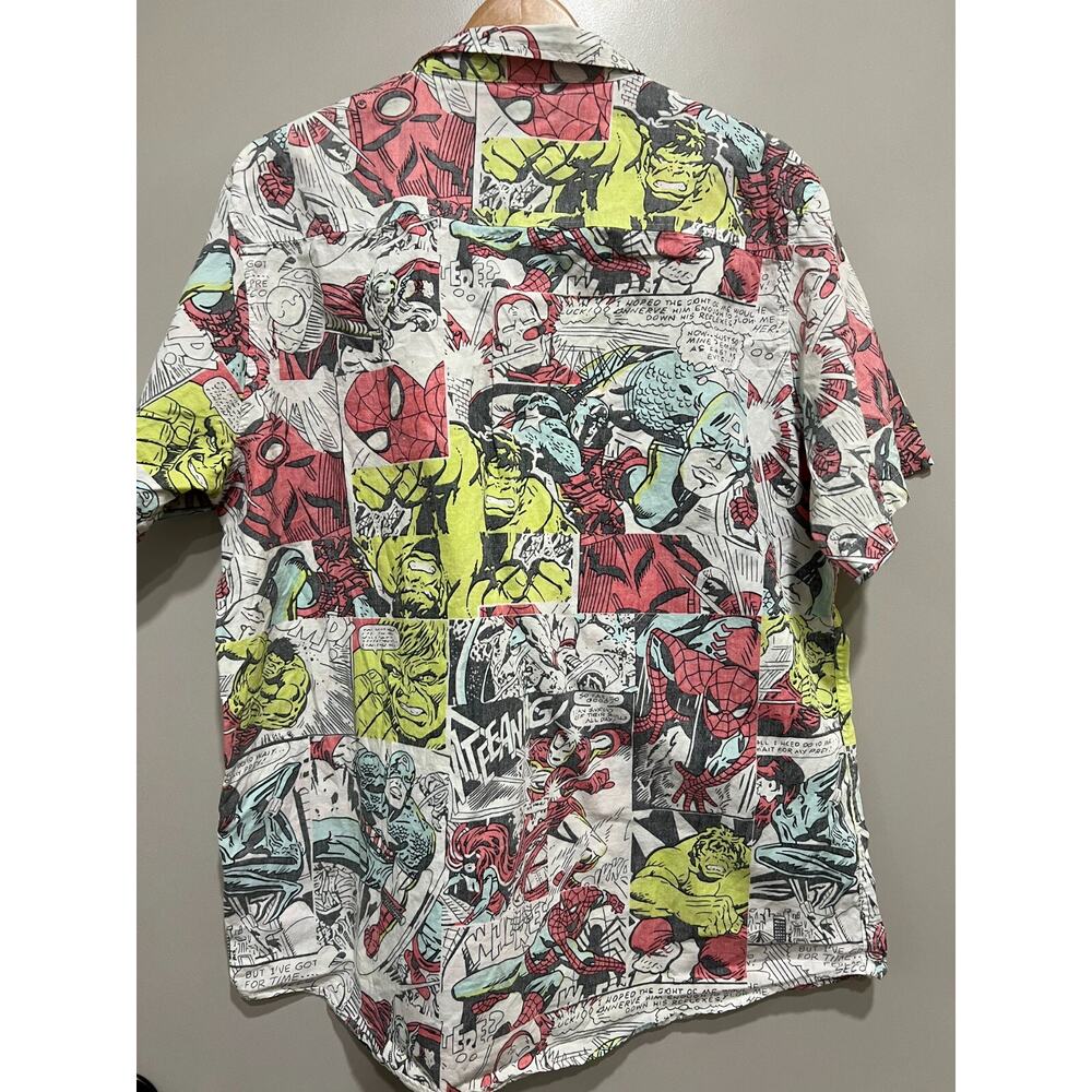 Marvel x Mad Engine Cotton Shirt Comic Strip Reverse Print Sz -2XL - Picture 2 of 6